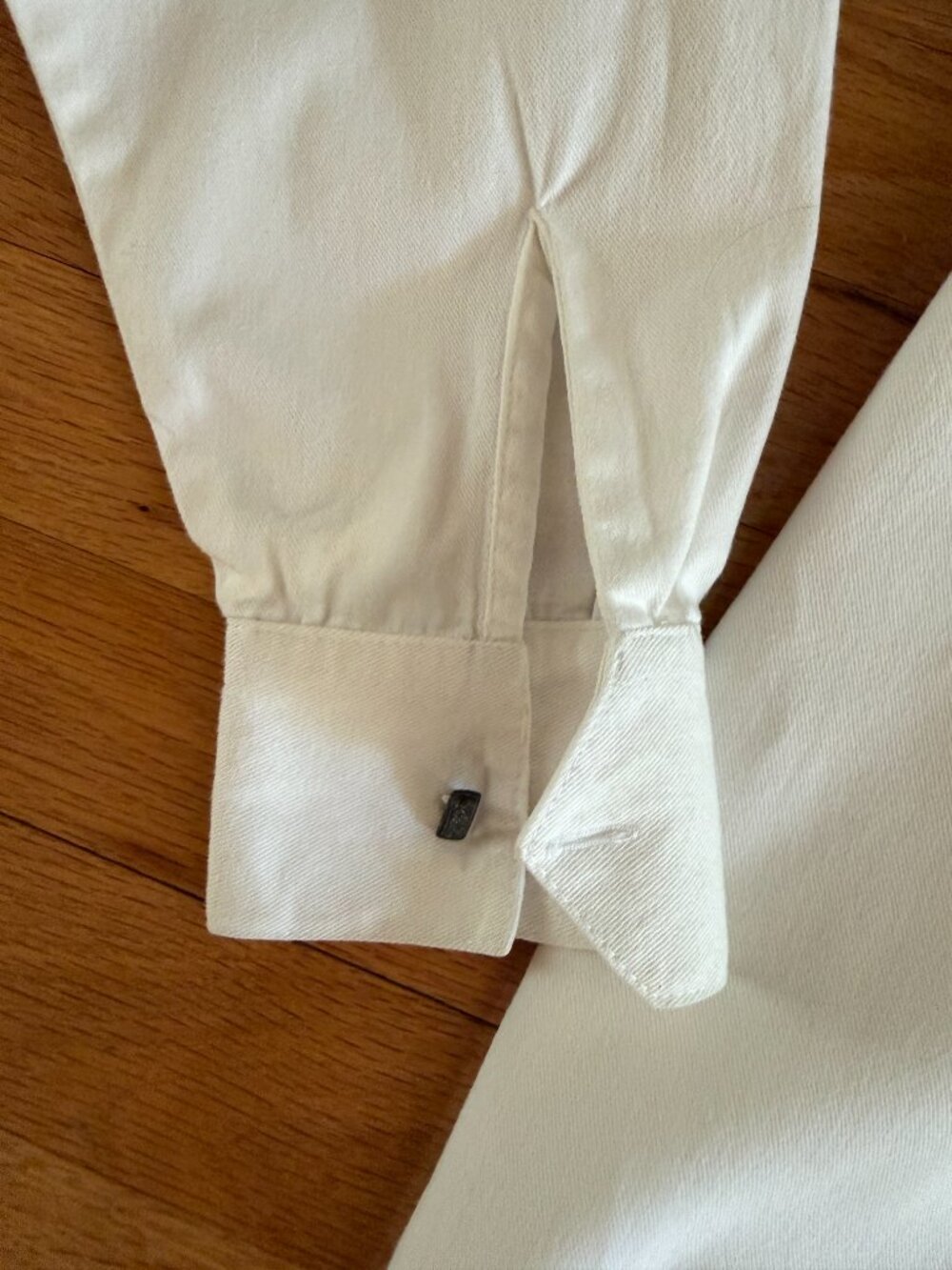 Vintage Lucchese White Cotton Embroidered Shirt Size Medium - Picture 9 of 10
